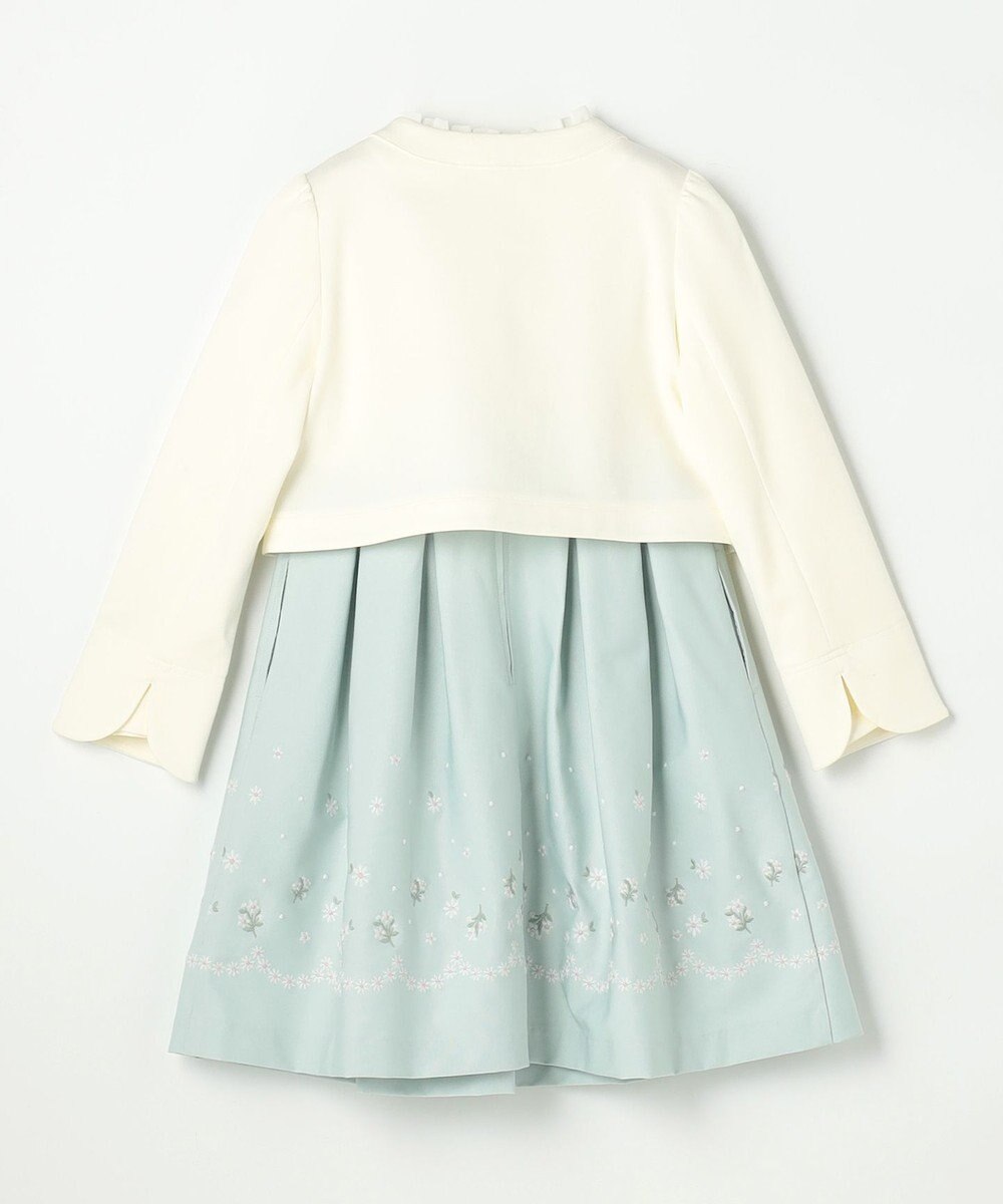 組曲 KIDS 【110-140㎝】 フラワーアーチワンピース＆ボレロジャケットセット 