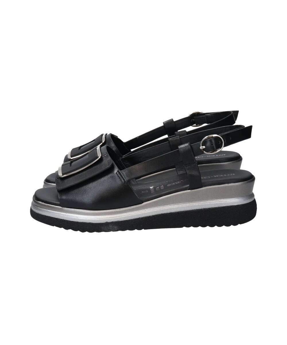 INTER-CHAUSSURES 【INTER-CHAUSSURES】バックルウエッジバックバンドサンダル 