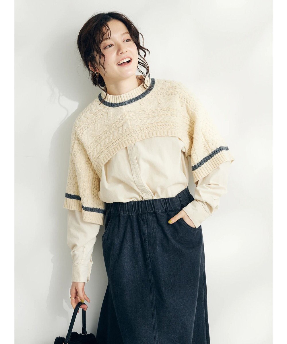 CRAFT STANDARD BOUTIQUE ２ＷＡＹケーブルニットベスト 