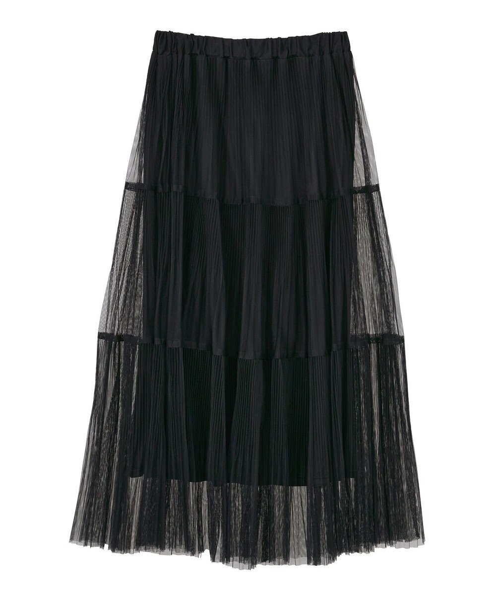 Green Parks チュールプリーツティアードスカート 