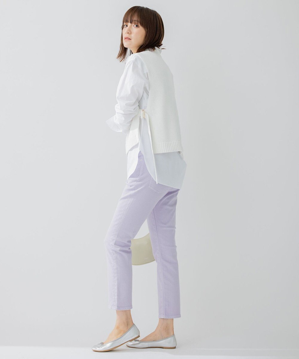 23区 【洗える】コットンストレッチリリヤーン  ニットベスト 