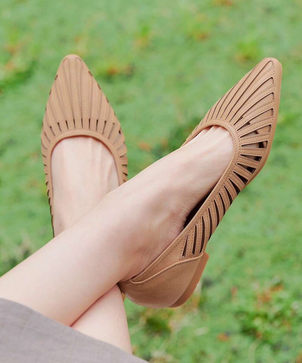 Tiaclasse 【小倉優子さん着用・フラット&ヒール2TYPE】ケージデザインシアーパンプス 