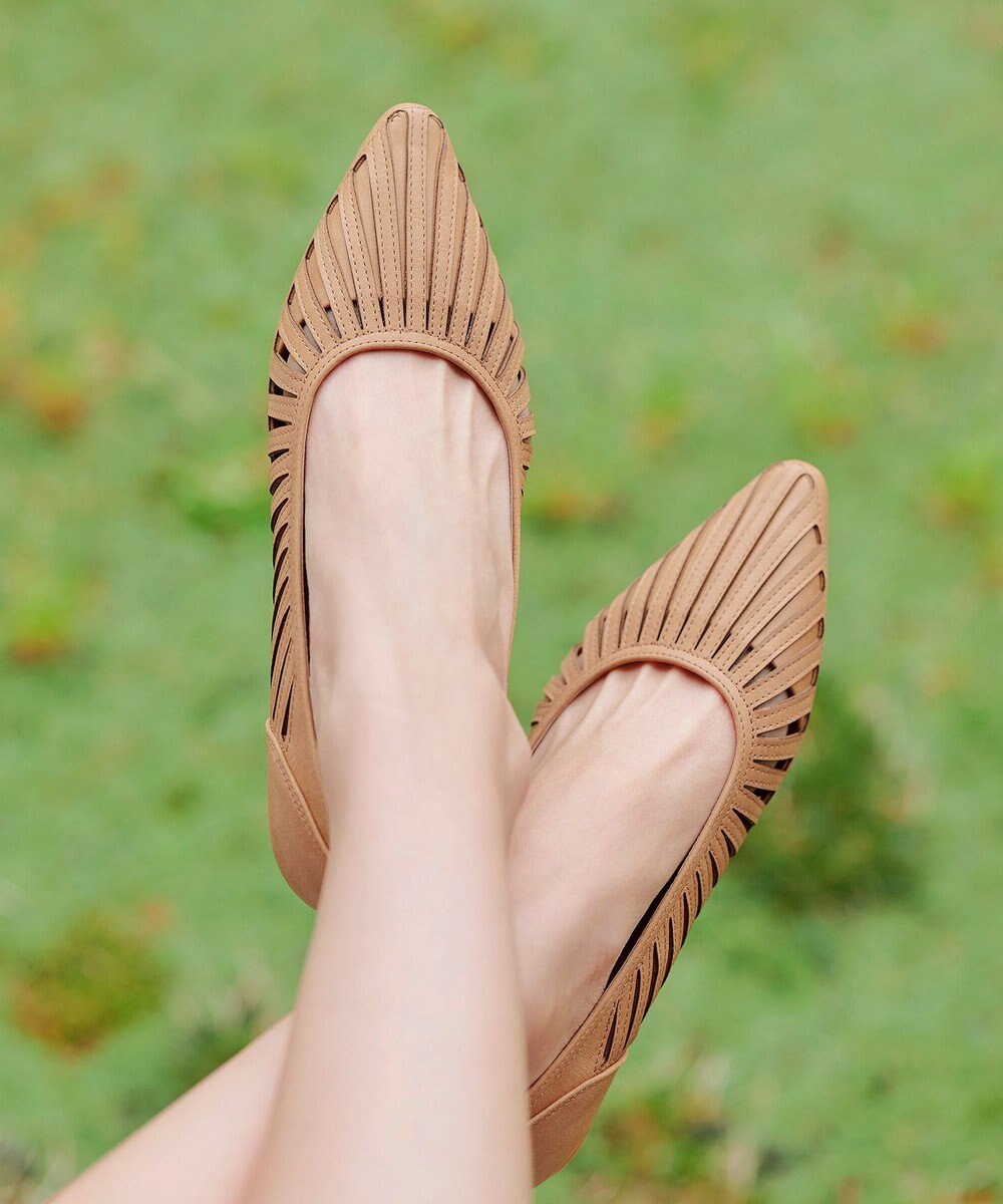 Tiaclasse 【小倉優子さん着用・フラット&ヒール2TYPE】ケージデザインシアーパンプス 