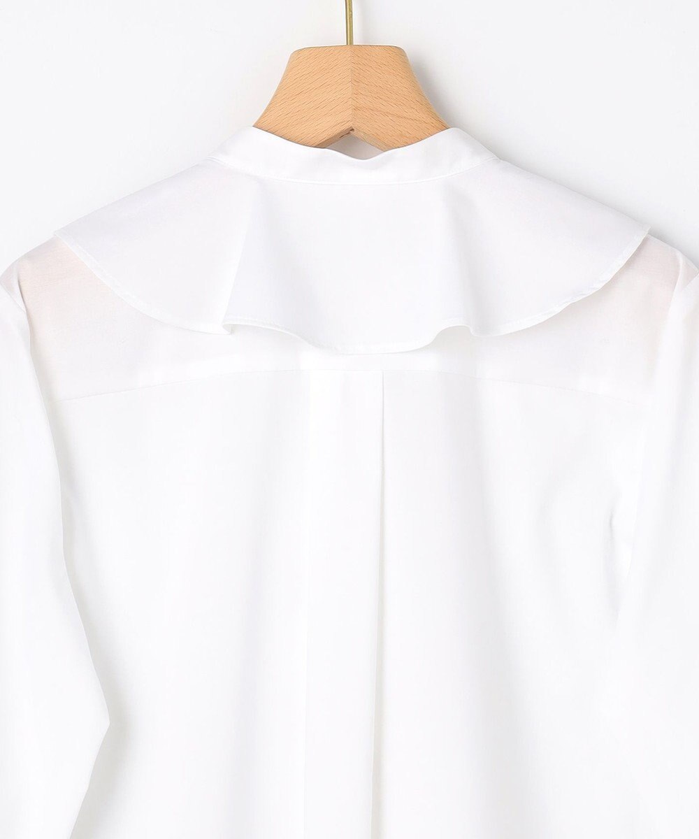 組曲 【KUMIKYOKU NAVY】コットンタッチシャーティングラッフルフレア ブラウス 