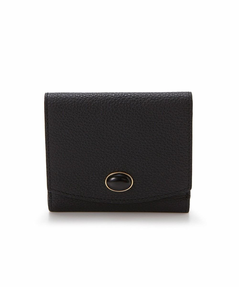 TOPKAPI 【TOPKAPI】gemdrops ジェムドロップ ミニエンボスレザー 天然石 二つ折り 財布 