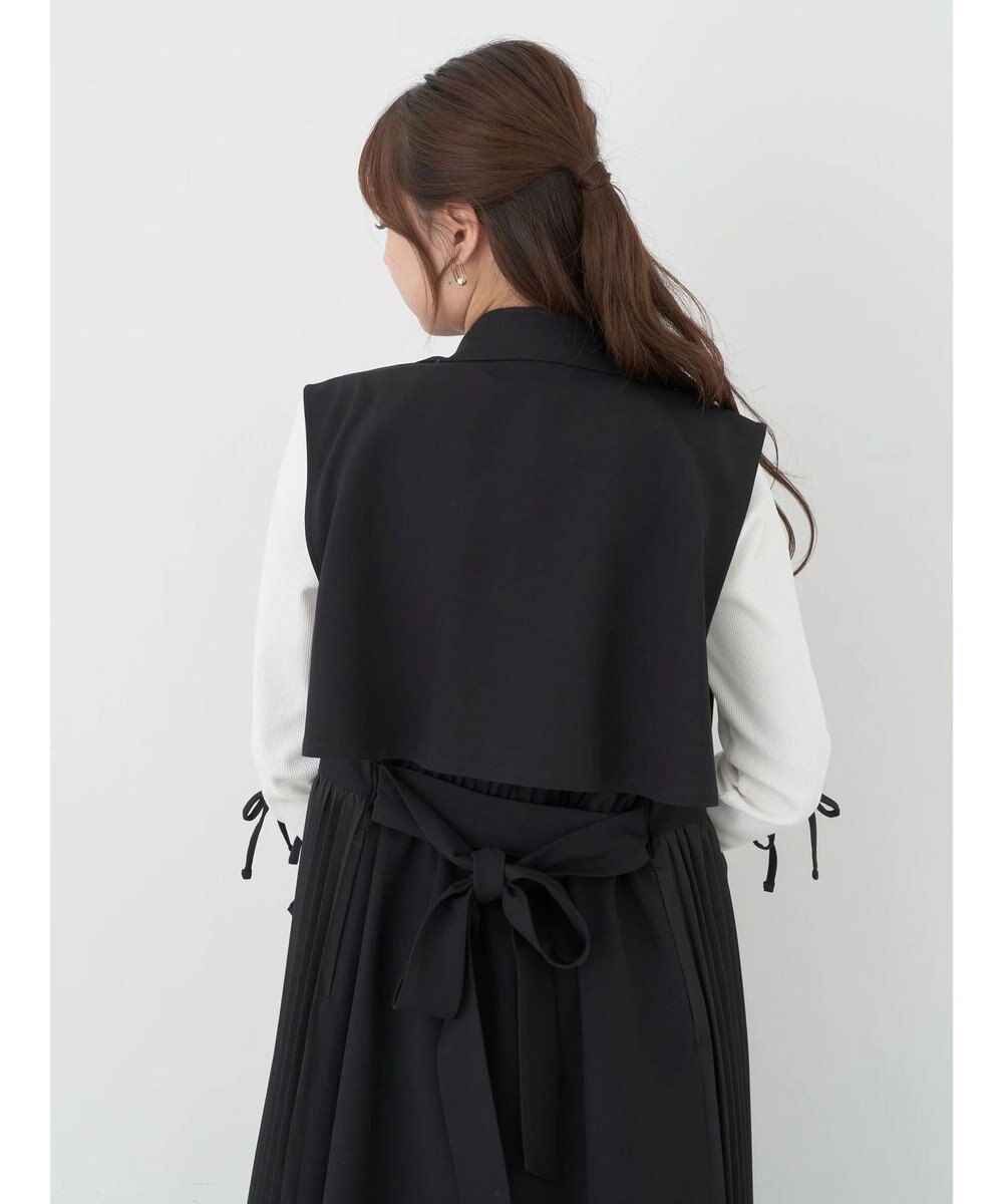 earth music&ecology サイドプリーツジレンチ 