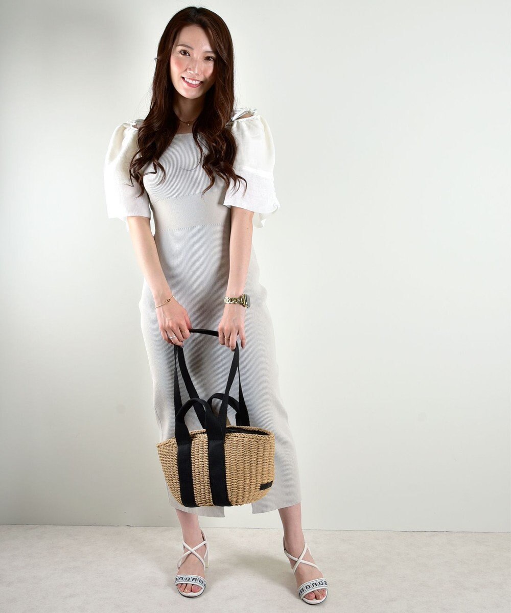 LA BAGAGERIE 【maison vert】 【ペーパー素材・多収納】ダブルハンドルかごバッグ 