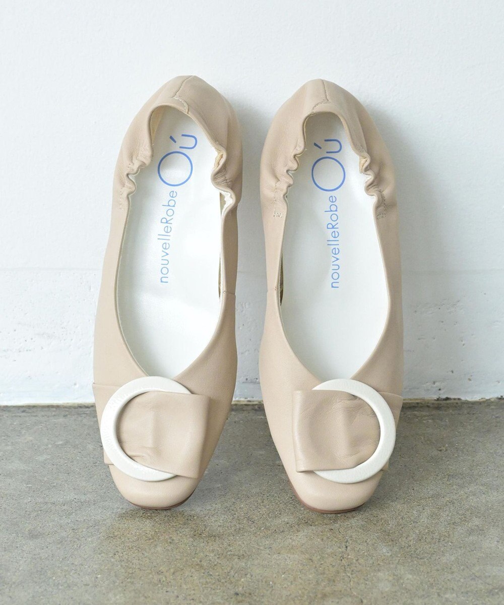 nouvelleRobe Oū 【本革・高反発】Big Buckle pumpsビッグバックル ヒールパンプス 