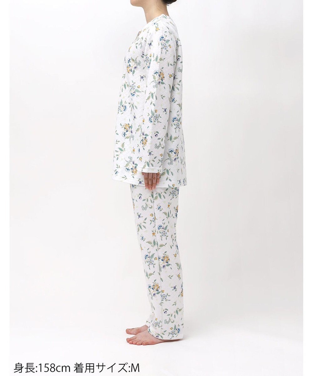 WACOAL ワコール_リラックス＆スリープ パジャマ キルトニット素材(本体) あったか 長袖 長ズボン ミントン レディース NDW458 /ワコール 