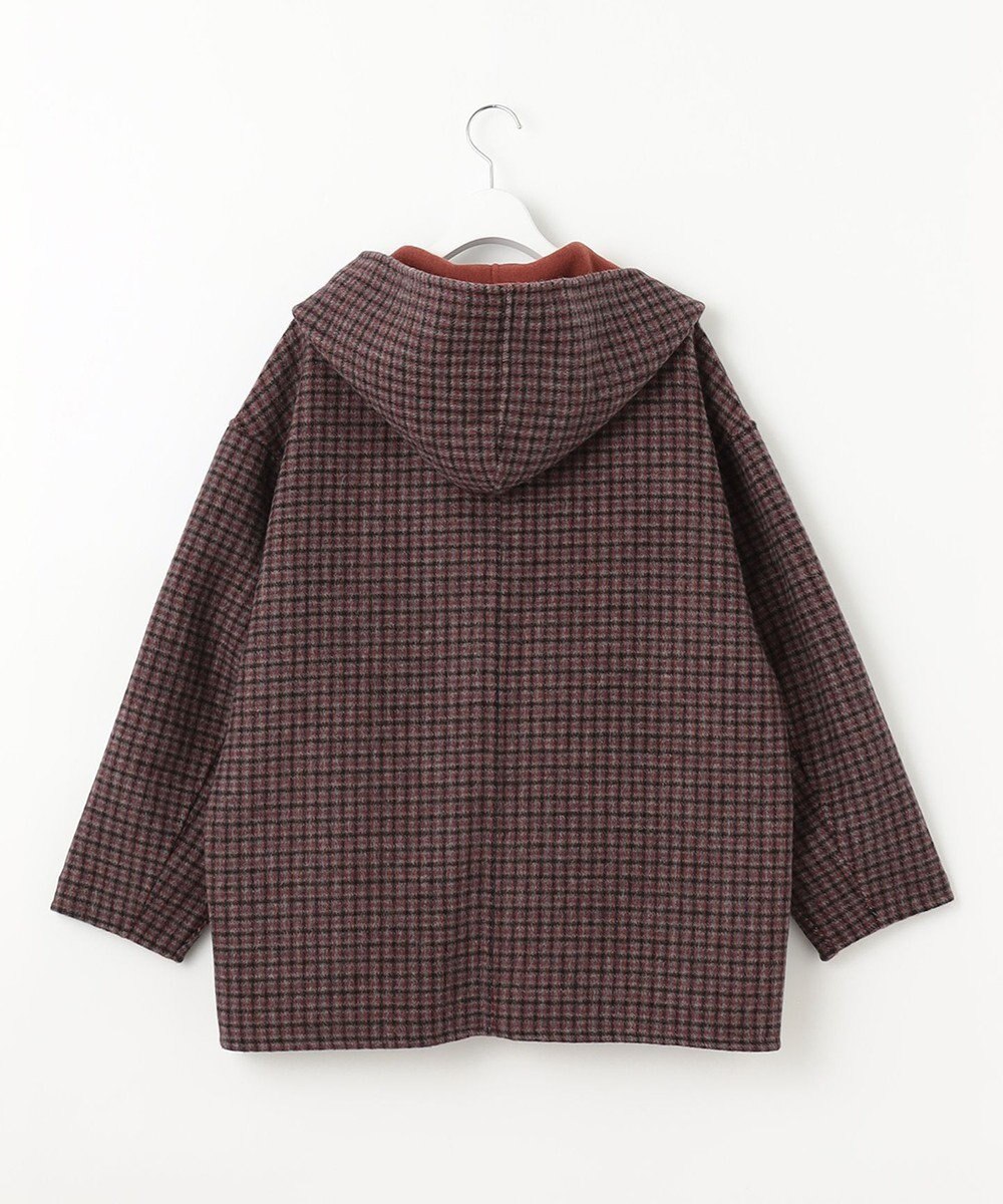 自由区 【リバーシブル】ウールリバー フード付きショートコート 