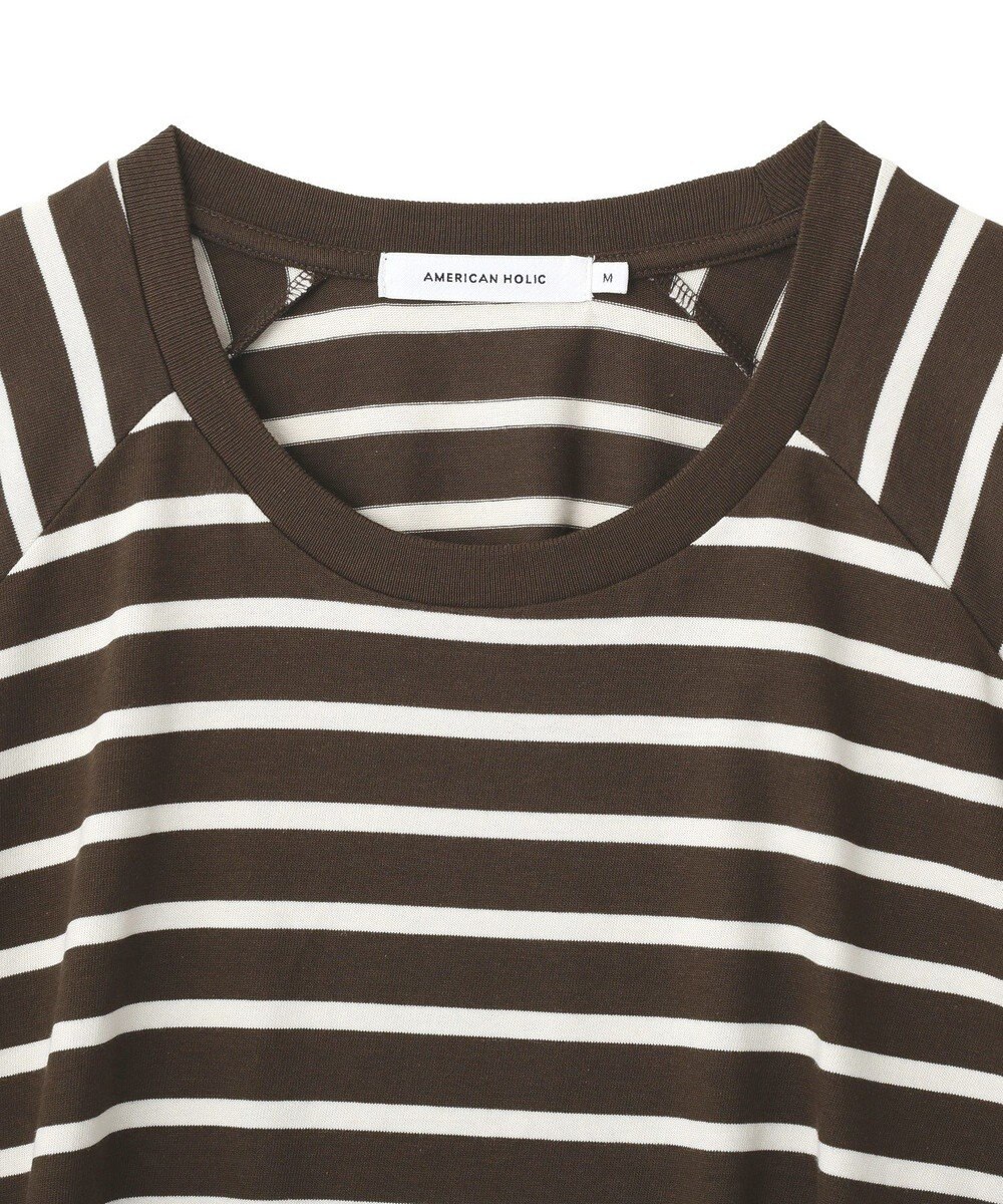 AMERICAN HOLIC フレアラグランボーダーロンＴ 