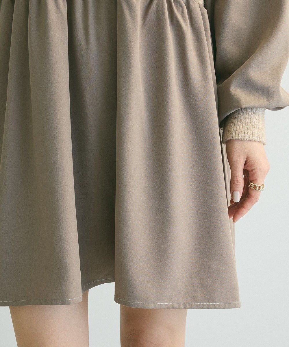 Green Parks ａ．布帛切り替えニットミニワンピース 