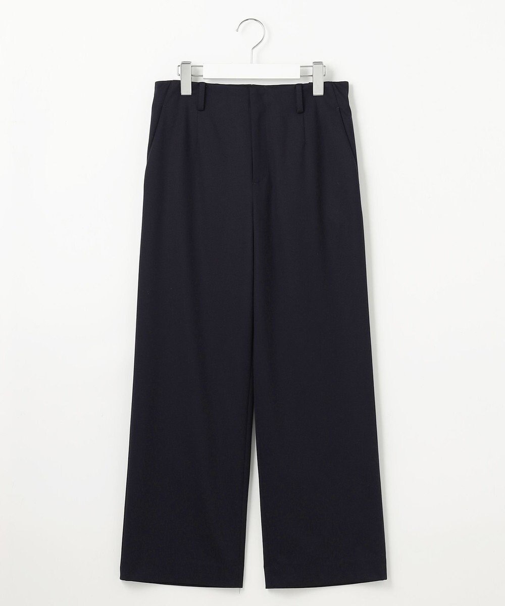 J.PRESS LADIES S 【セットアップ対応・洗える・抗菌防臭】T/Cポンチ セミワイド パンツ 