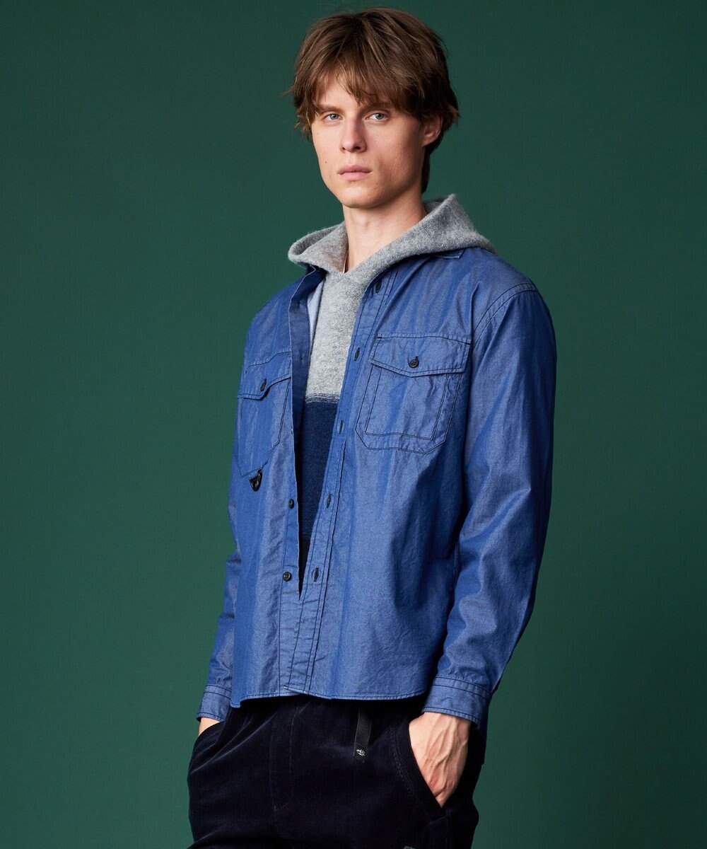 JOSEPH ABBOUD MOUNTAIN 【テーム・ヤルヴィコラボ・サスティナブル】コットンテンセルツイルバックプリント シャツ 