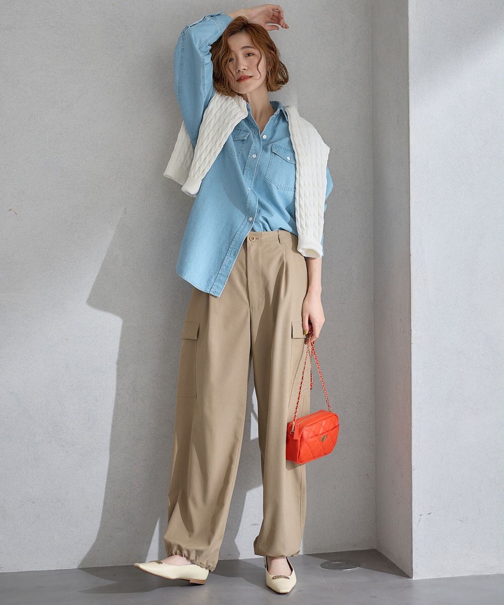 23区 【洗える】23区DENIM ライトダンガリー シャツ 