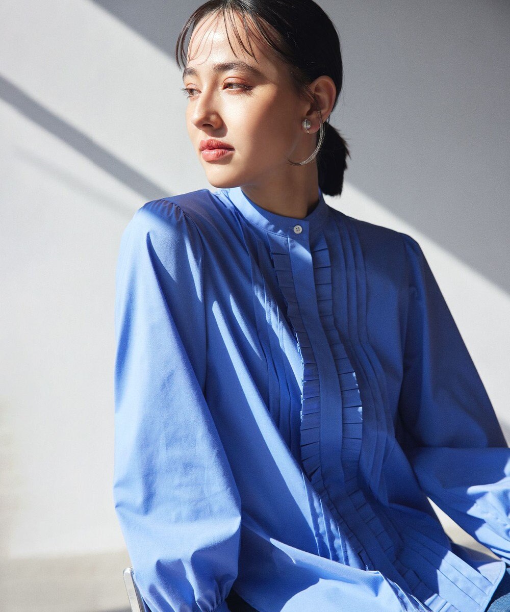 組曲 コットンタッチシャーティング ブラウス 