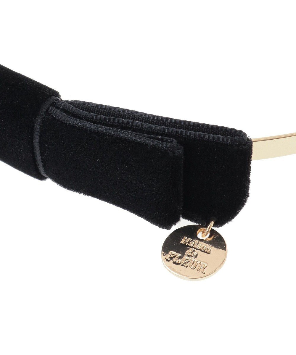 Maison de FLEUR ベロアビジューカチューシャ 