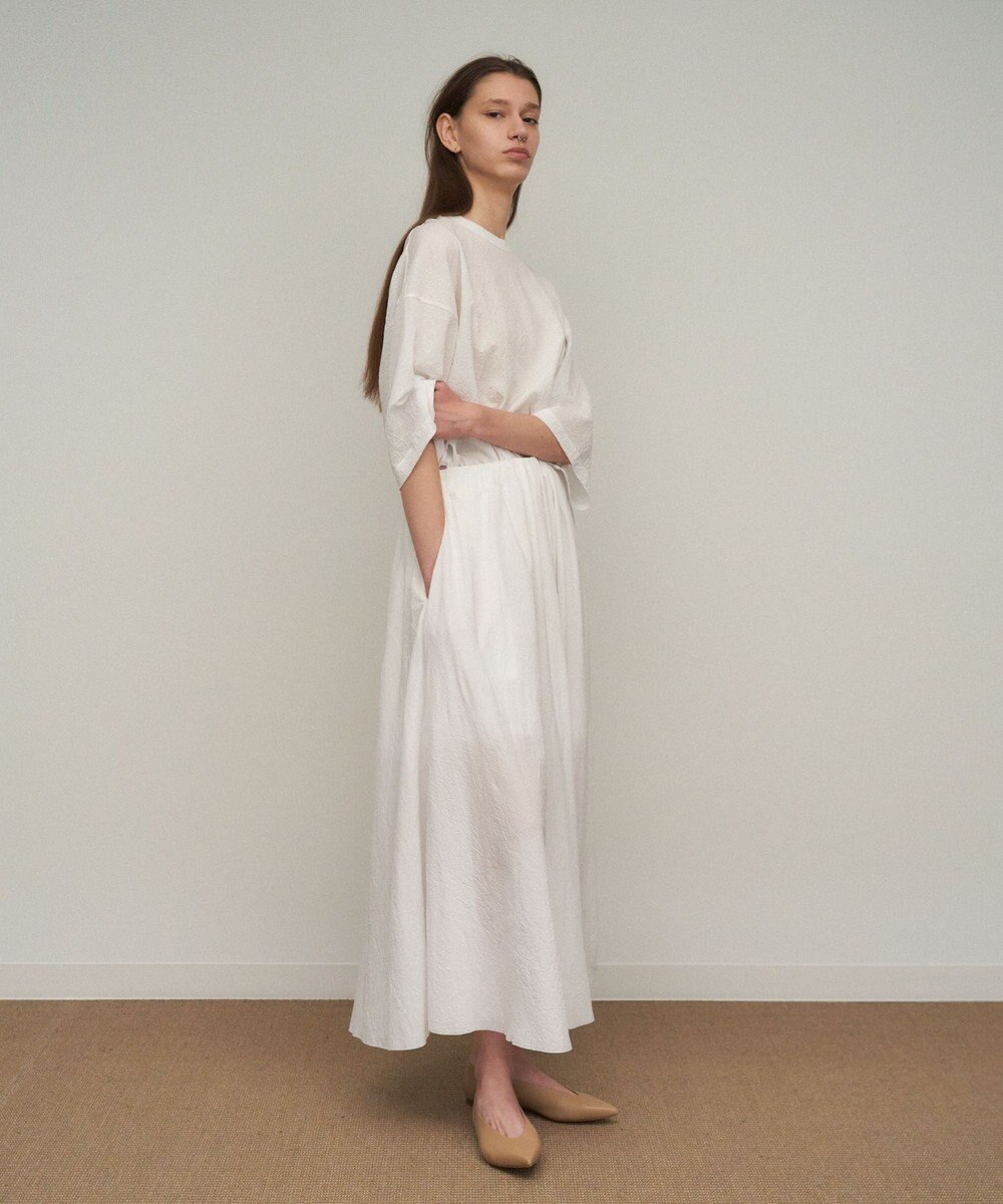 ATON SHRINK FRESCA JERSEY | ギャザースカート 