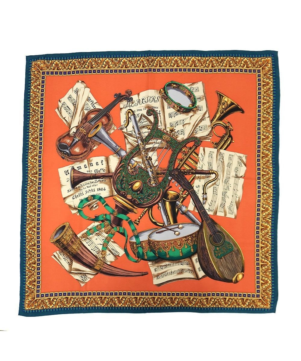 Marca 【伝統横濱スカーフ】演奏会  大判 シルクツイル スカーフ 