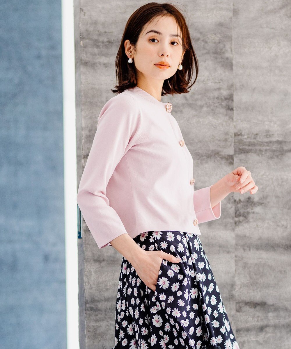 組曲 S 【組曲×setsuko sagittaire】ビジューボタンカーディガン 