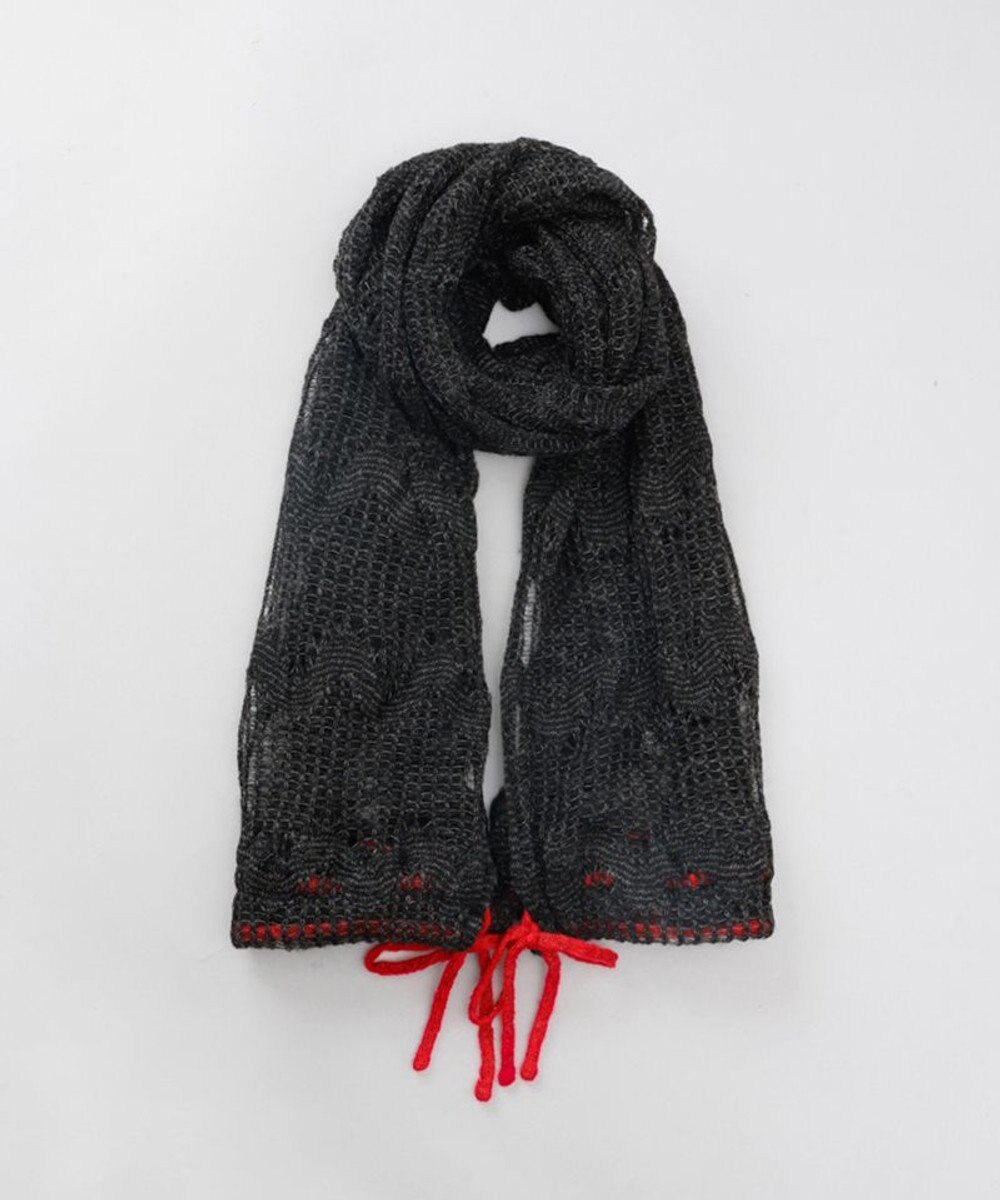 AURORA 【 ANNA SUI（アナ スイ）】リボン付きセミストール(WASH) 