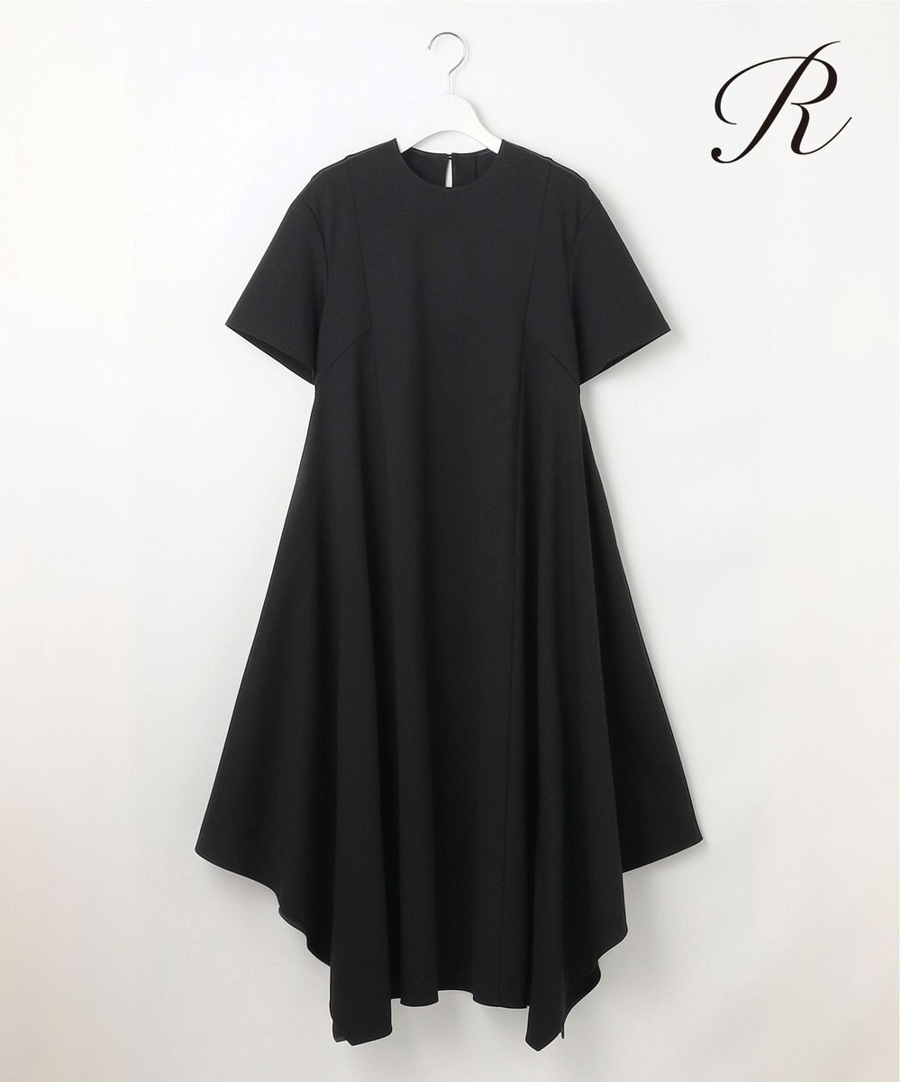 23区 【R(アール)】ラスターシルケットポンチ ハンカチヘム ワンピース 