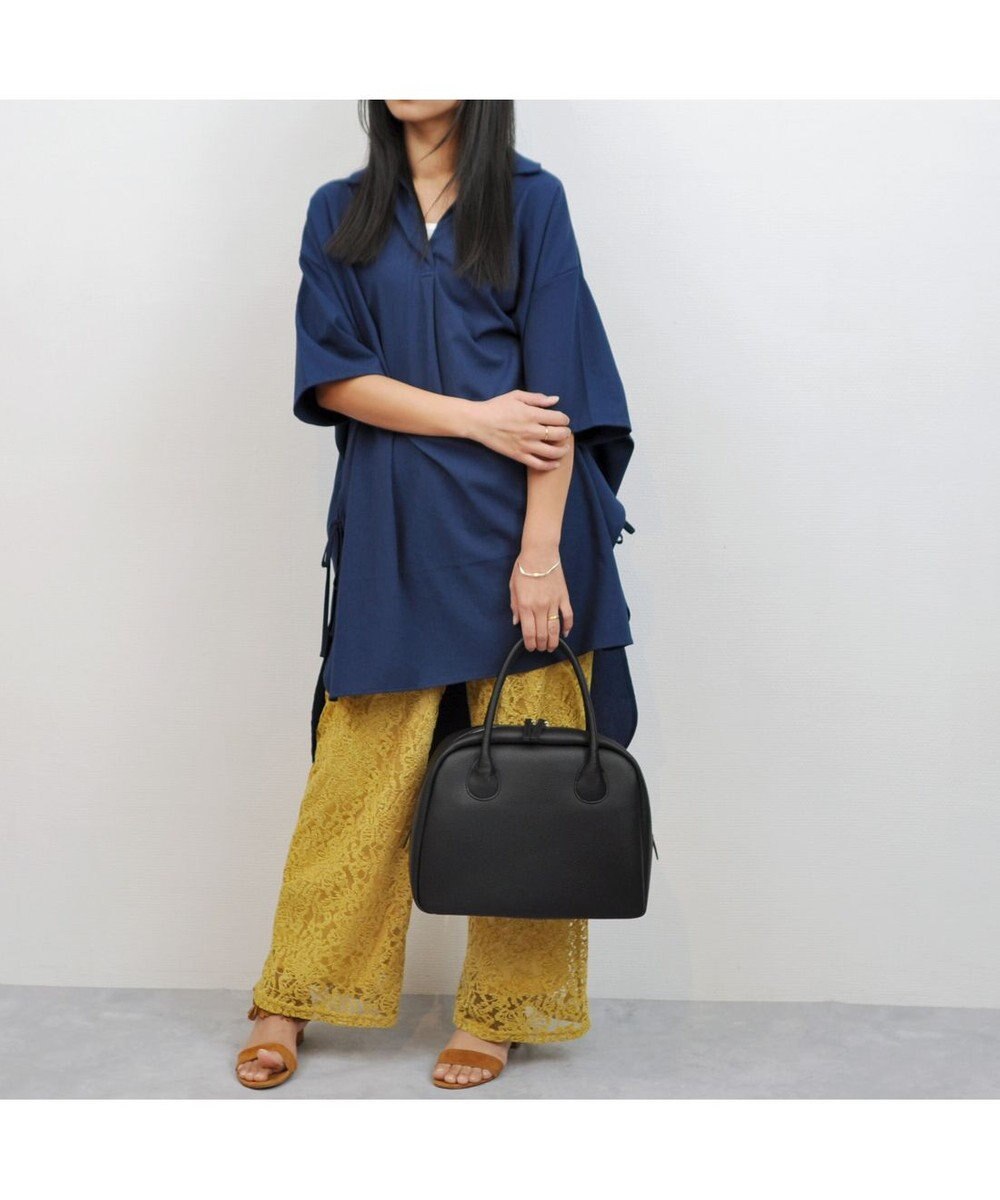 UNBILLION cachecache 丸根革ラウンドボストン 