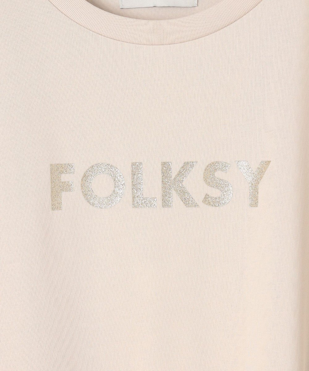 ANY グリッタープリントロゴＴシャツ 