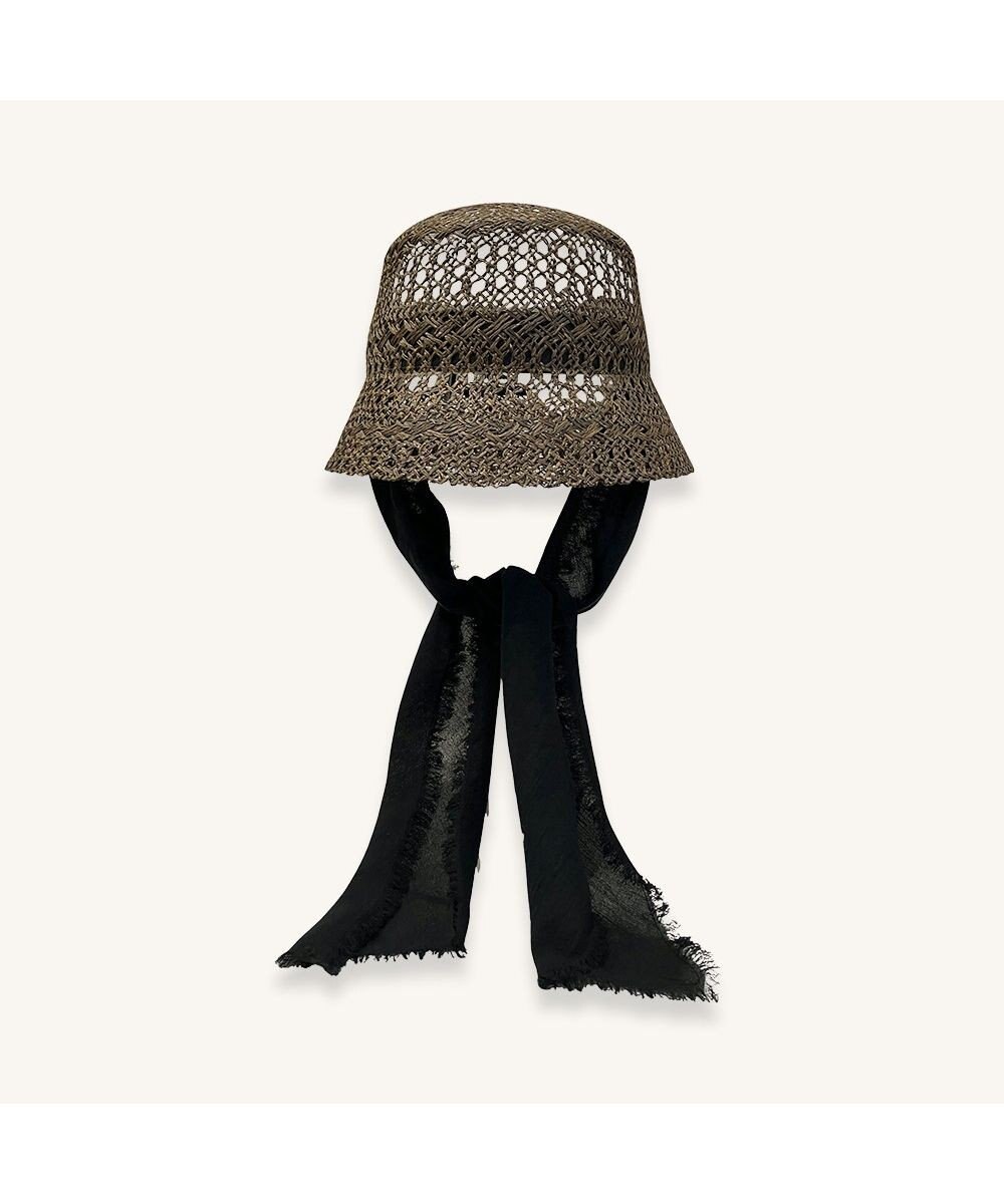 林八百吉商店 un chapeau  スカーフ付きベルハット 