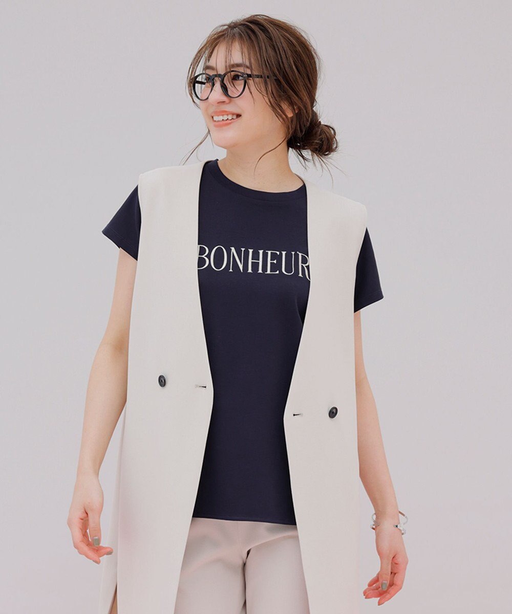 UNFILO 【UVケア/接触冷感】汗ジミ防止 撥水ロゴT 