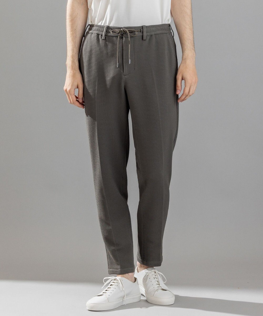 JOSEPH HOMME 新型【オリジナル素材/シワになりにくい/ウエストゴム仕様】ライトタックジャージー ドロスト付テーパードパンツ / PEGG CONVERTIBLE 