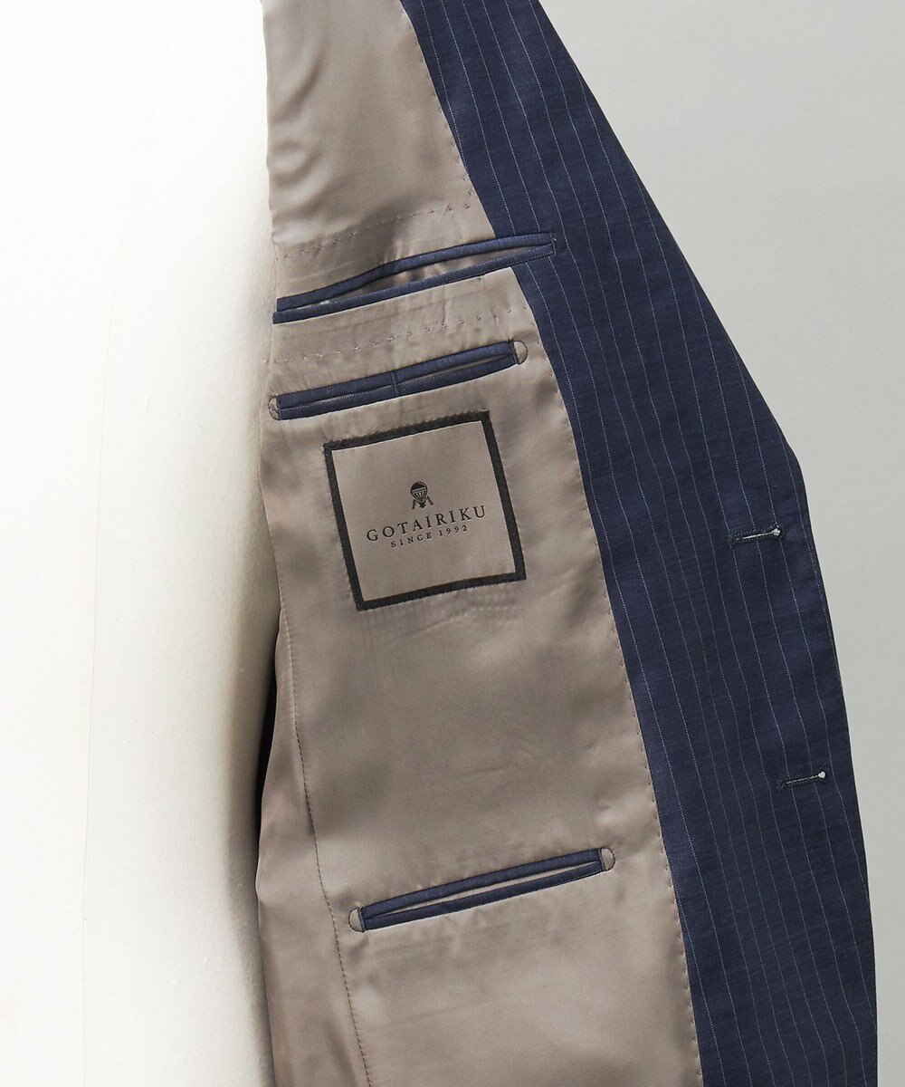 GOTAIRIKU 【Loro Piana Fabric】365 通年 3ピーススーツ(ネイビーストライプ) 