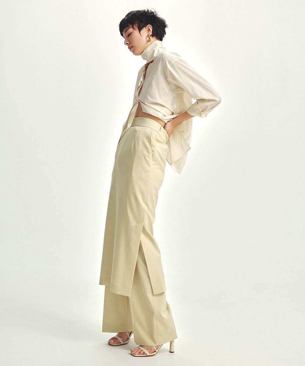 uncrave シルクライクタフタ ボウタイブラウス 