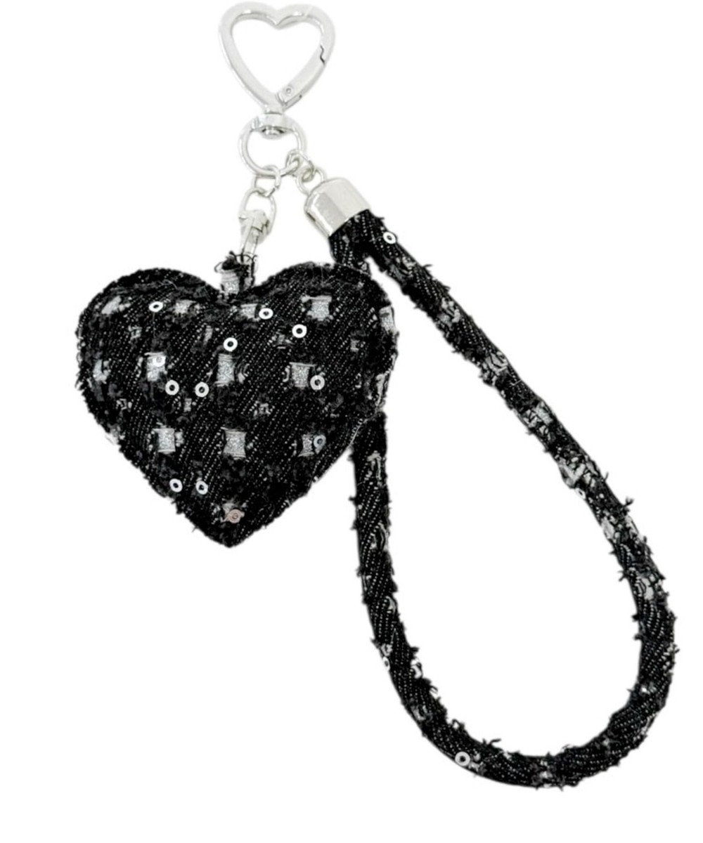 WEGO ハートデニムキーホルダー 