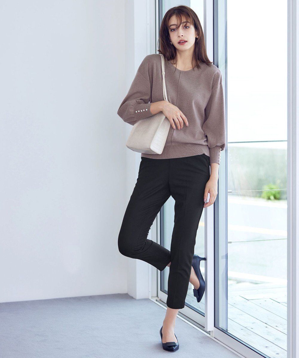 Tiaclasse 【安田美沙子さん着用・洗える】T/R両面起毛ストレッチパンツ 