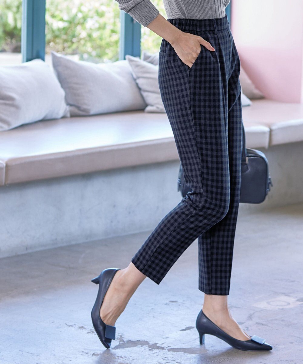 Tiaclasse 【安田美沙子さん着用・洗える】T/R両面起毛ストレッチパンツ 