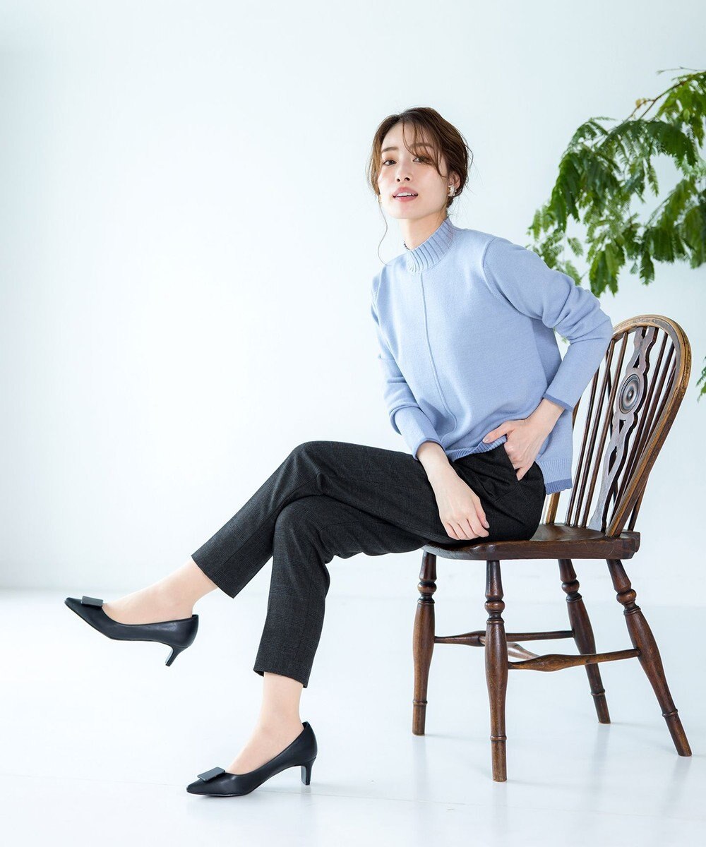 Tiaclasse 【安田美沙子さん着用・洗える】T/R両面起毛ストレッチパンツ 