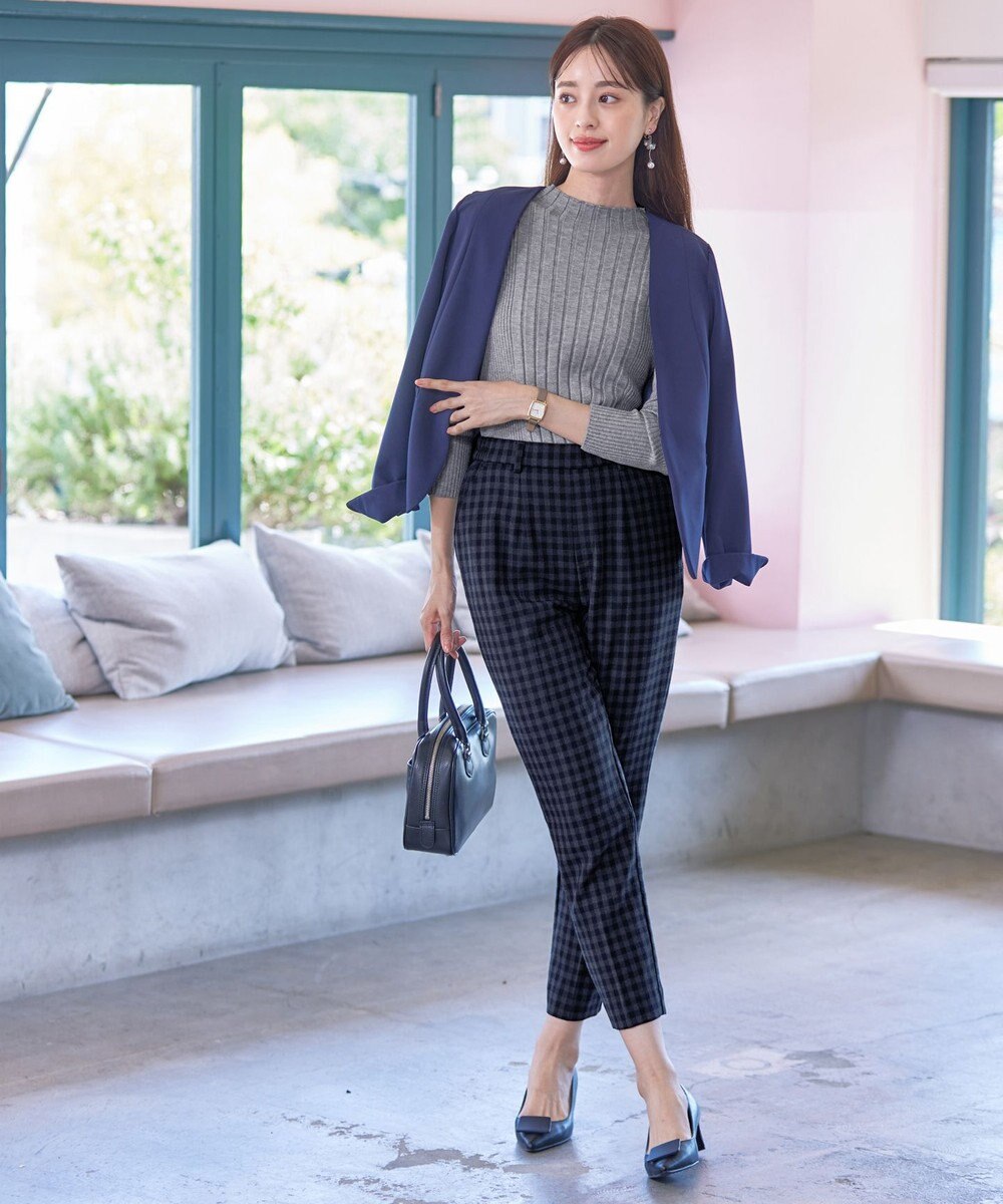 Tiaclasse 【安田美沙子さん着用・洗える】T/R両面起毛ストレッチパンツ 