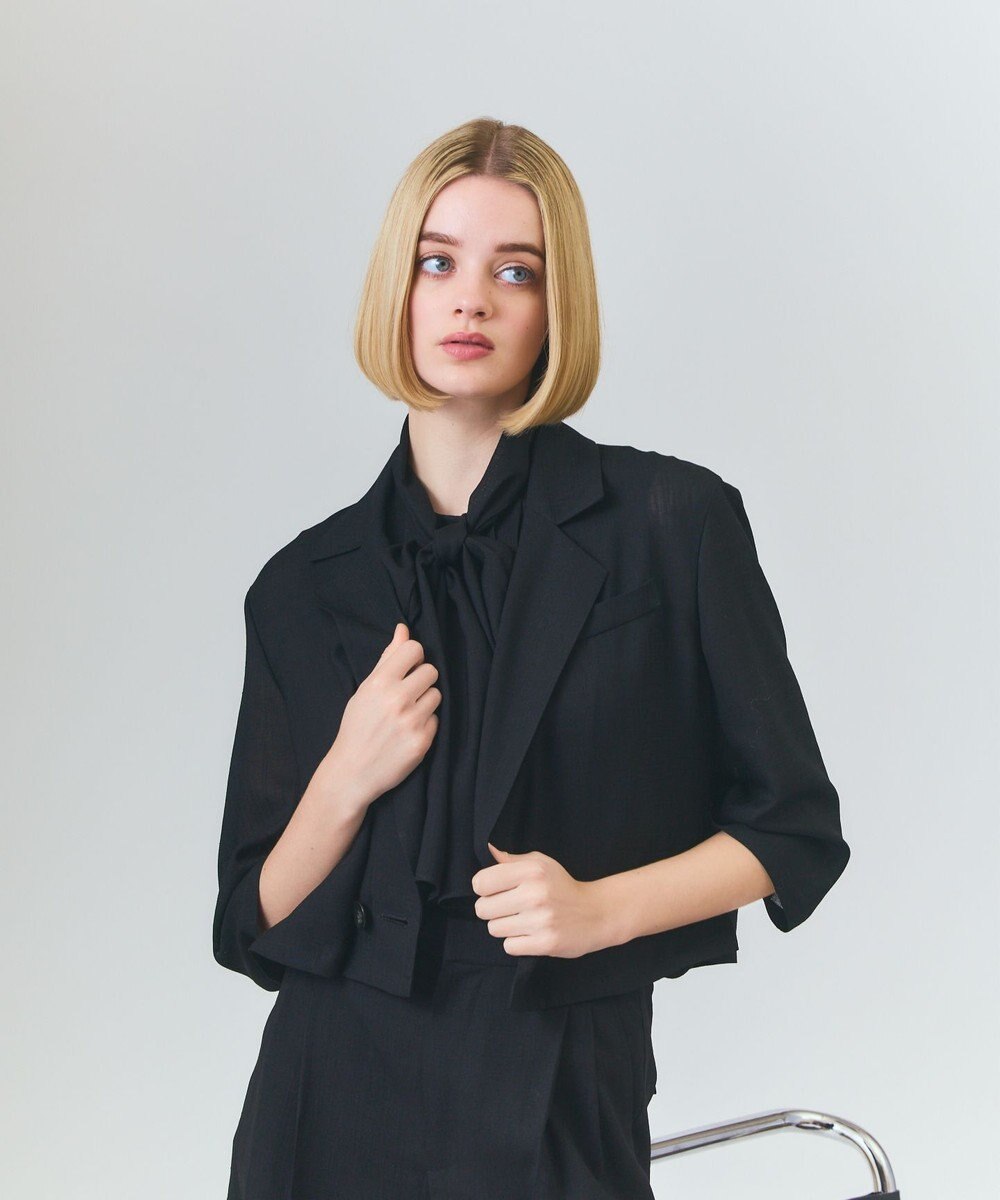 GRACE CONTINENTAL リネンライクシアージャケット 