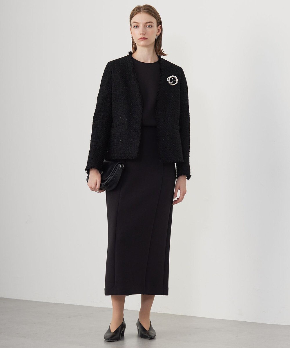 ICB 【CLASSY.1月号掲載】ルレックスツイード ノーカラージャケット 