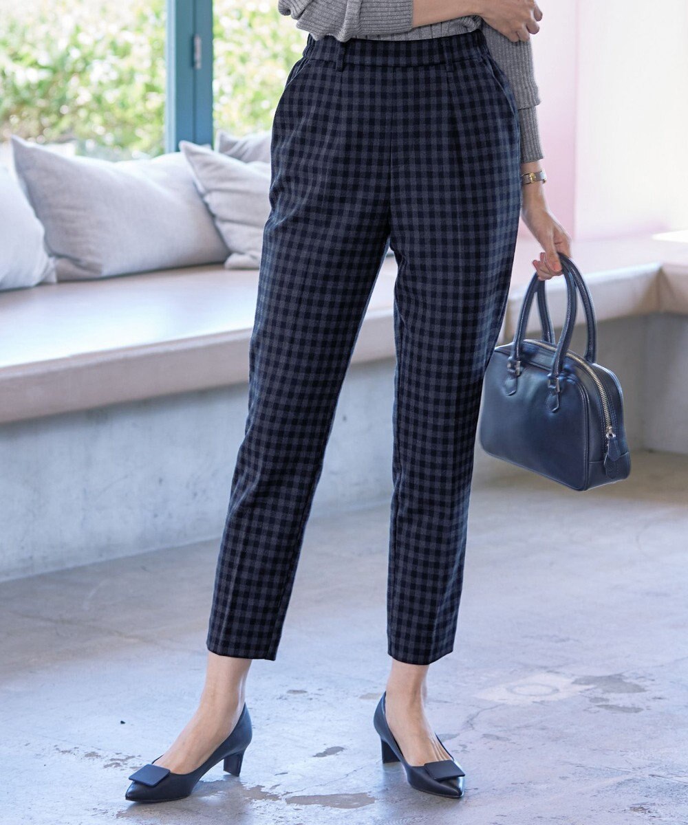 Tiaclasse 【安田美沙子さん着用・洗える】T/R両面起毛ストレッチパンツ 