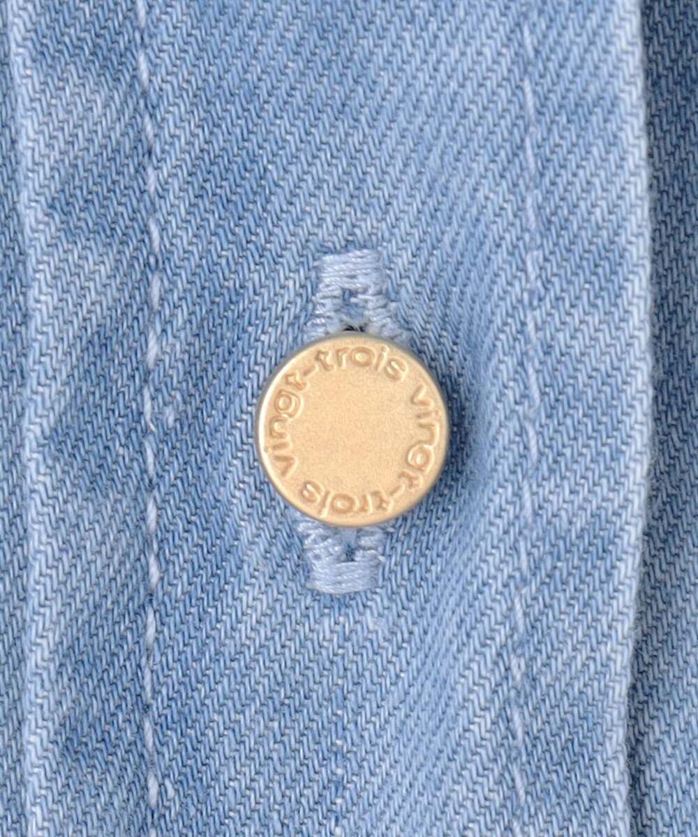 23区 S 【洗える】ライトダンガリー 2WAY シャツ 