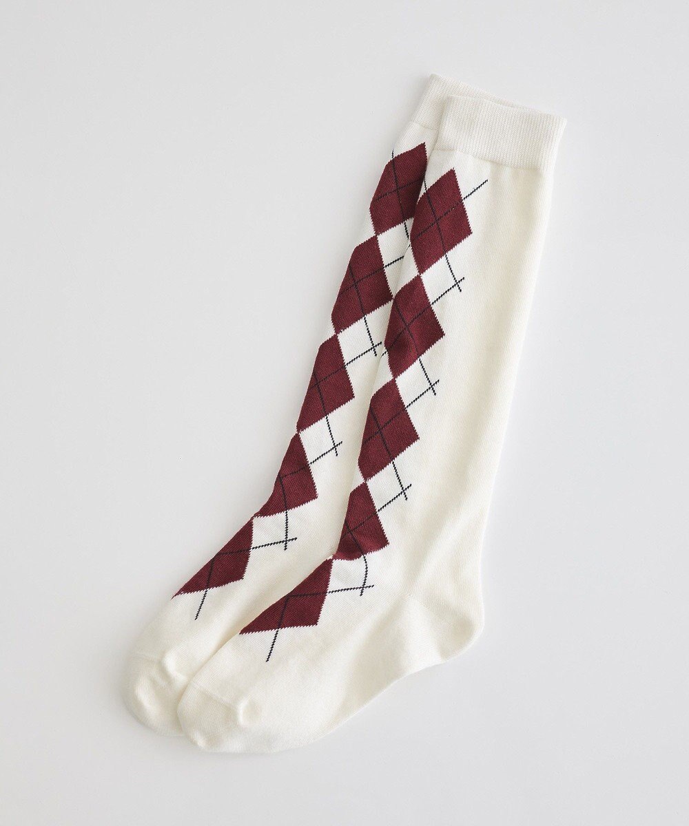 earth music&ecology アーガイルソックス 