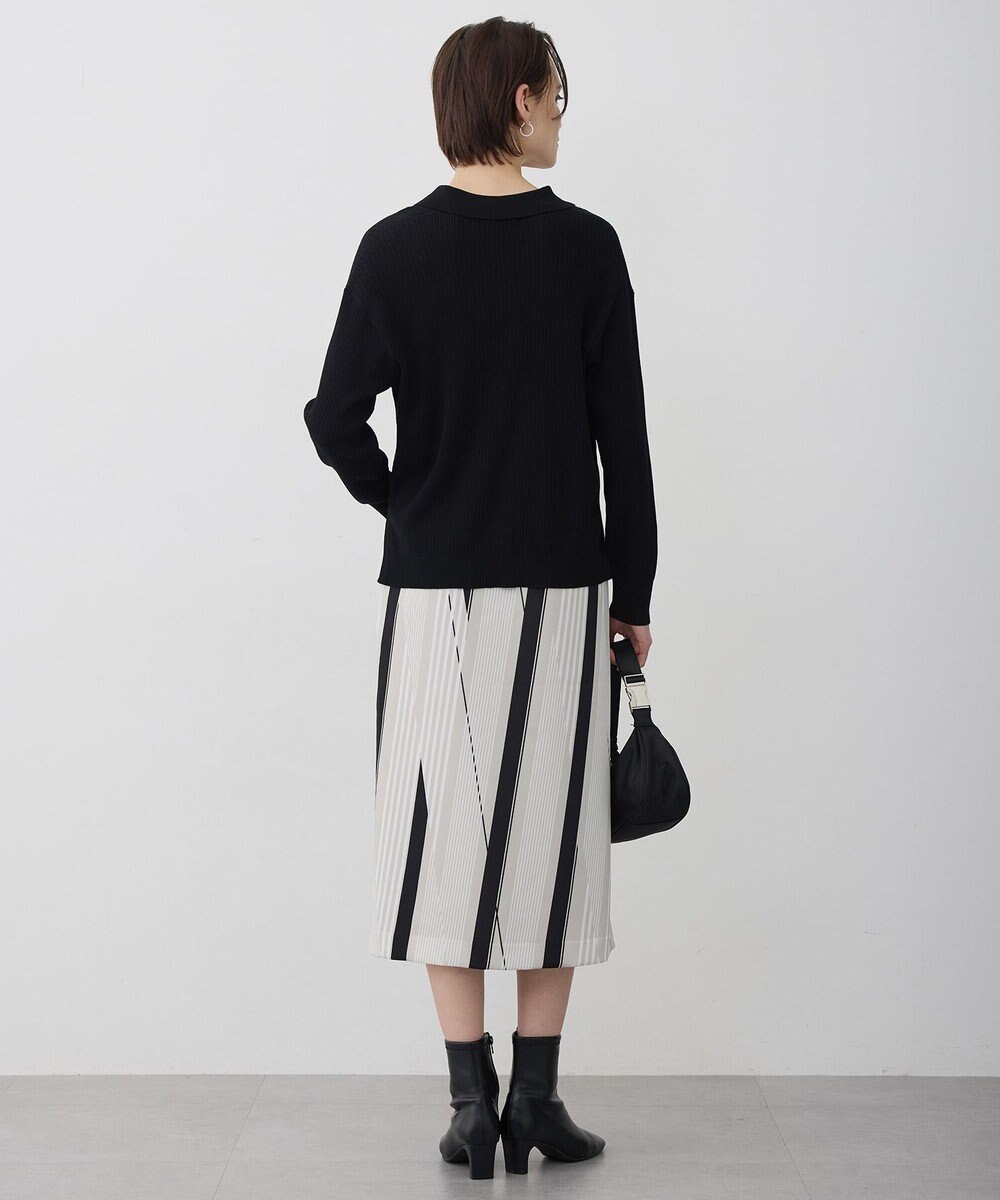 ICB 【先行予約】ランダムストライププリント ストレートスカート 