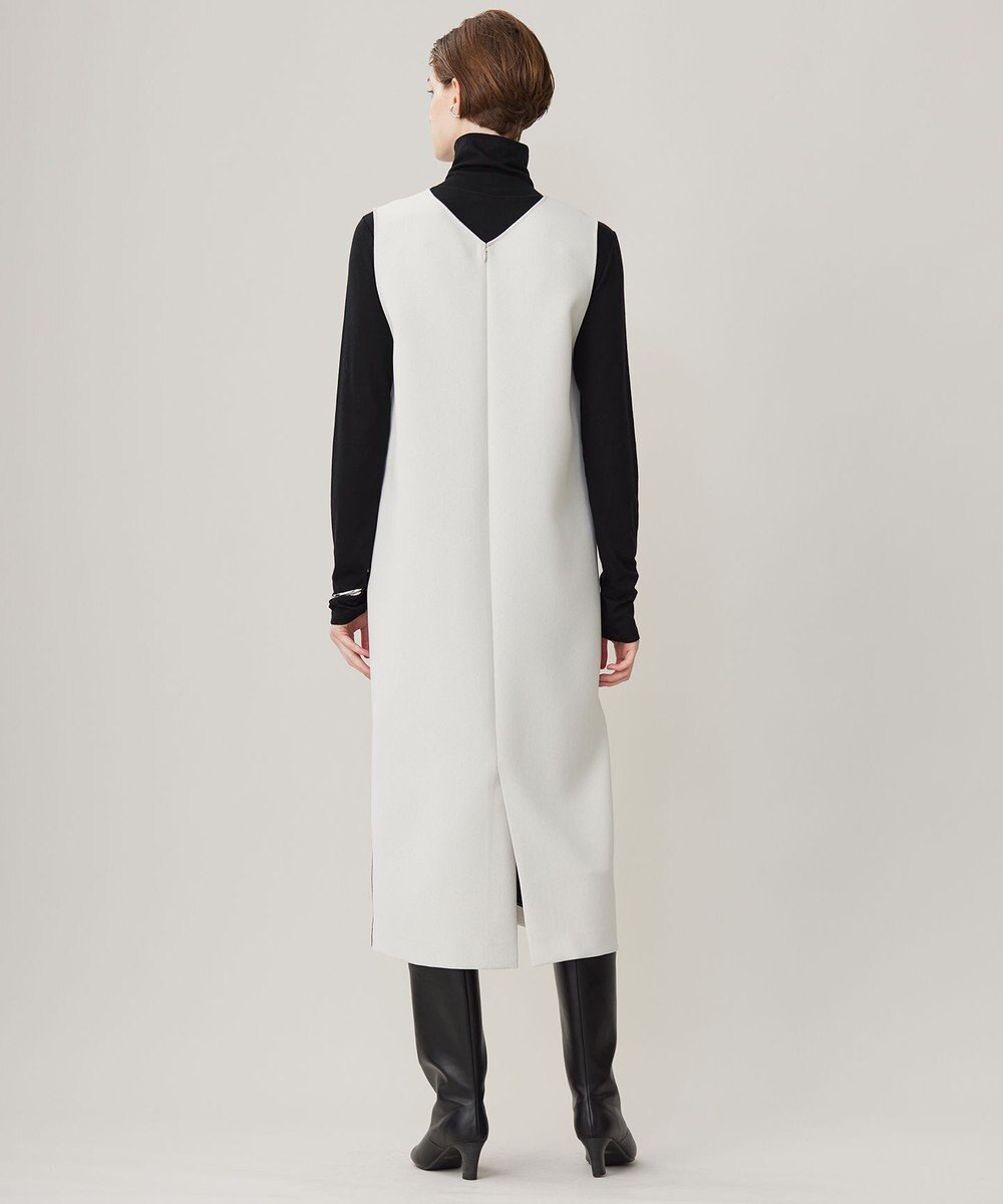 ICB L 【洗える】 ダブルフェイスクレープ ジャンパースカート 