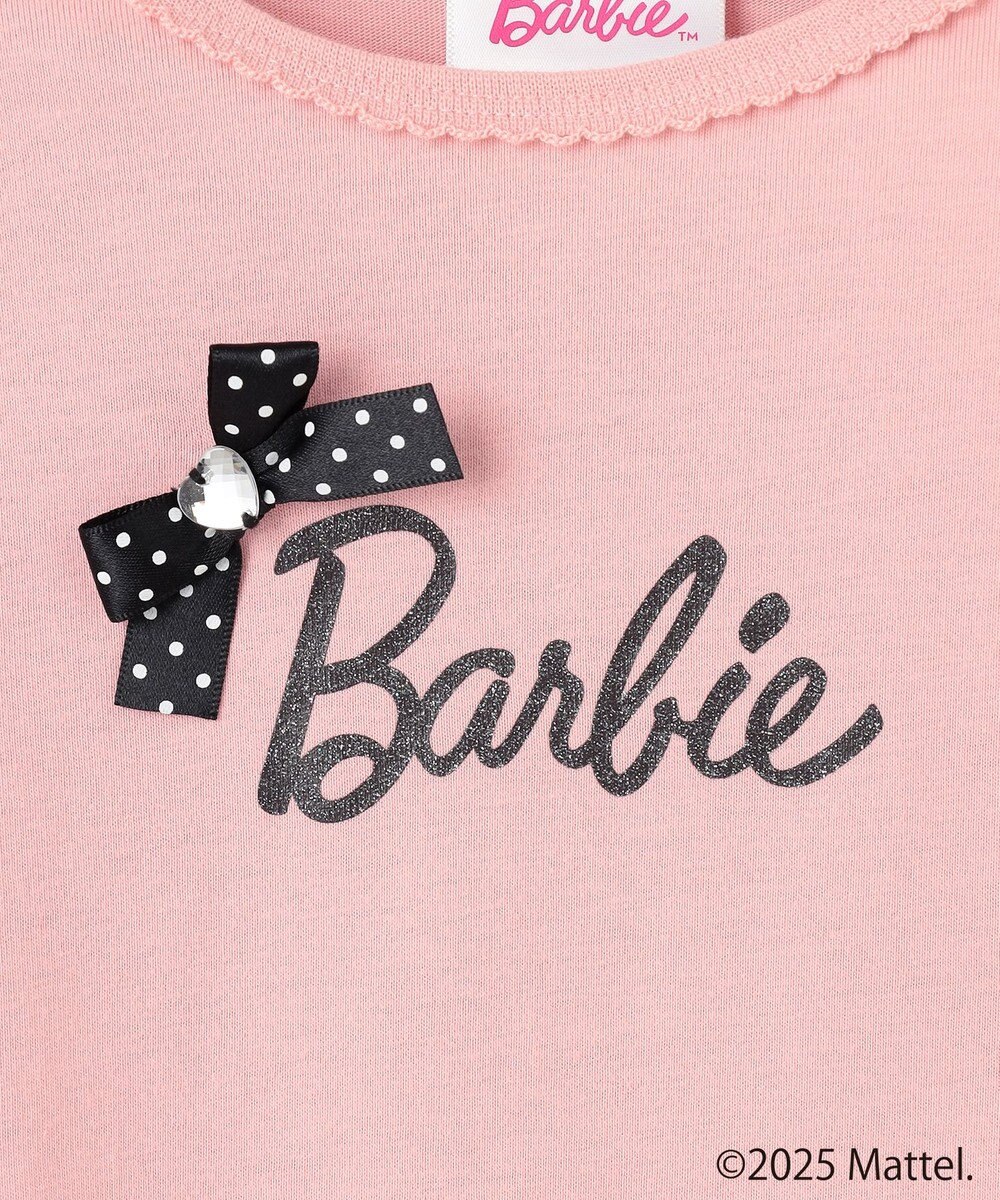 ANY KIDS 【Barbie(TM)】リボン 七分袖Tシャツ 