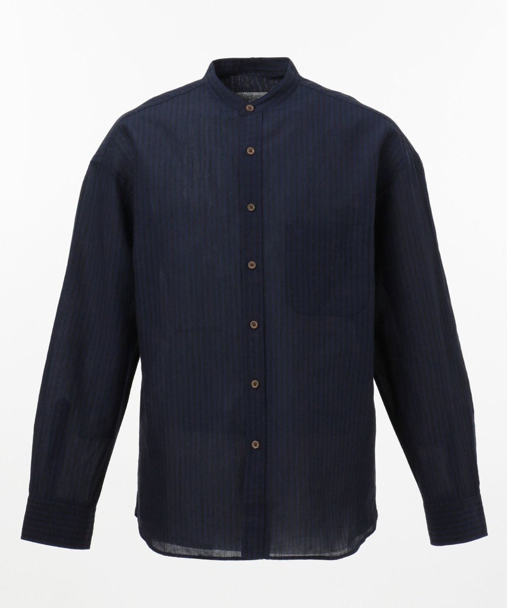 JOSEPH ABBOUD MOUNTAIN 【SPACE】エアリノバンドカラー シャツ 