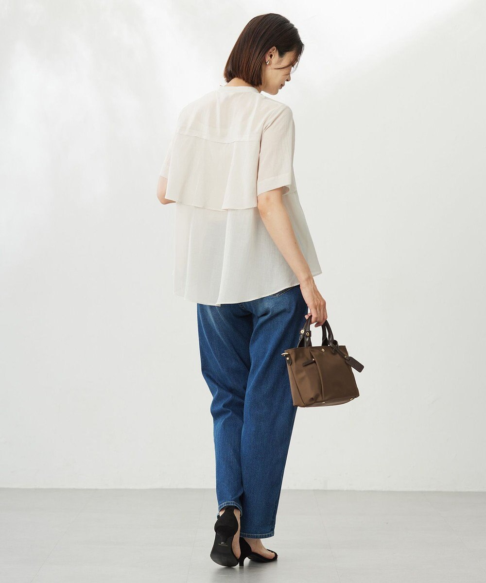 J.PRESS LADIES 【WEB限定カラーあり・洗える・速乾・接触冷感】リライムライトローン バックフリル ブラウス 