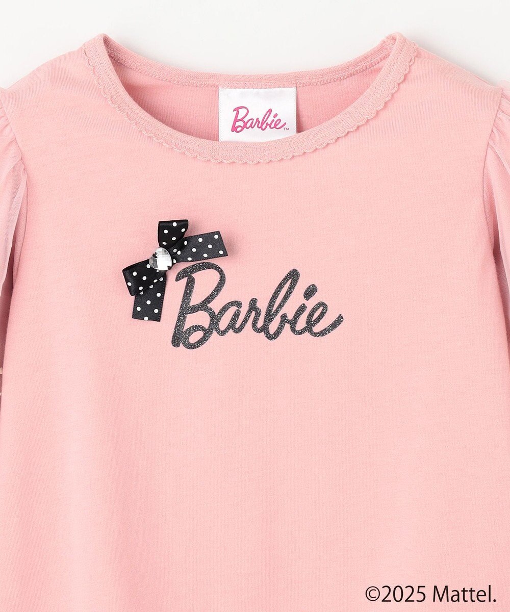 ANY KIDS 【Barbie(TM)】リボン 七分袖Tシャツ 
