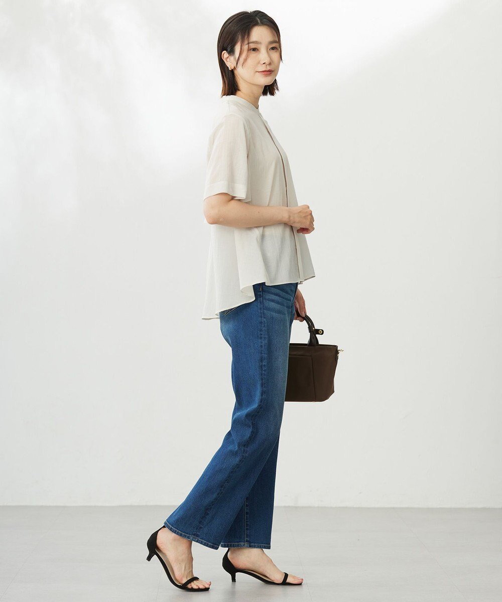 J.PRESS LADIES S 【WEB限定カラーあり・洗える・速乾・接触冷感】リライムライトローン バックフリル ブラウス 